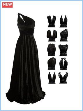 Velvet Multi-Way Wrap Infinity Maxi Dress Convertible Bridesmaid